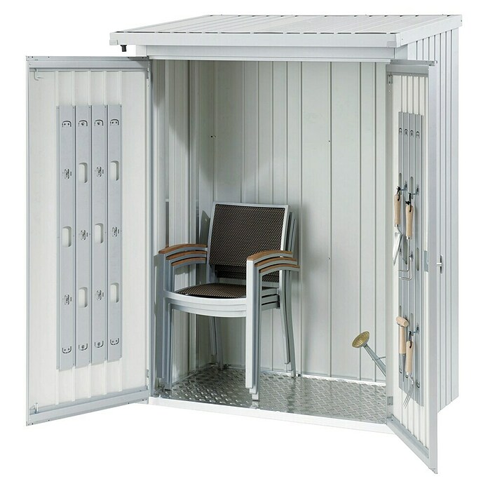 Biohort Kaminholzregal WoodStock (Silber Metallic, 1,02 x 1,57 x 1,99 m, Stahlblech)