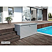 Biohort FreizeitBox Gartenbox 200 (L x B x H: 79 x 201 x 83 cm, Stahl, Silber Metallic) | BAUHAUS