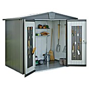Biohort Gerätehaus Europa (Quarzgrau, 1,56 x 2,44 x 2,03 m, Stahlblech)