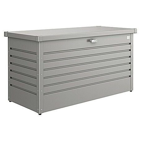 Biohort FreizeitBox Gartenbox 130 (L x B x H: 134 x 62 x 71 cm, Quarzgrau, Stahl)