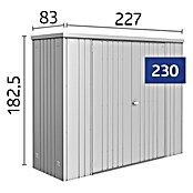 Biohort Geräteschrank (Dunkelgrau Metallic, 0,83 x 2,27 x 1,83 m)