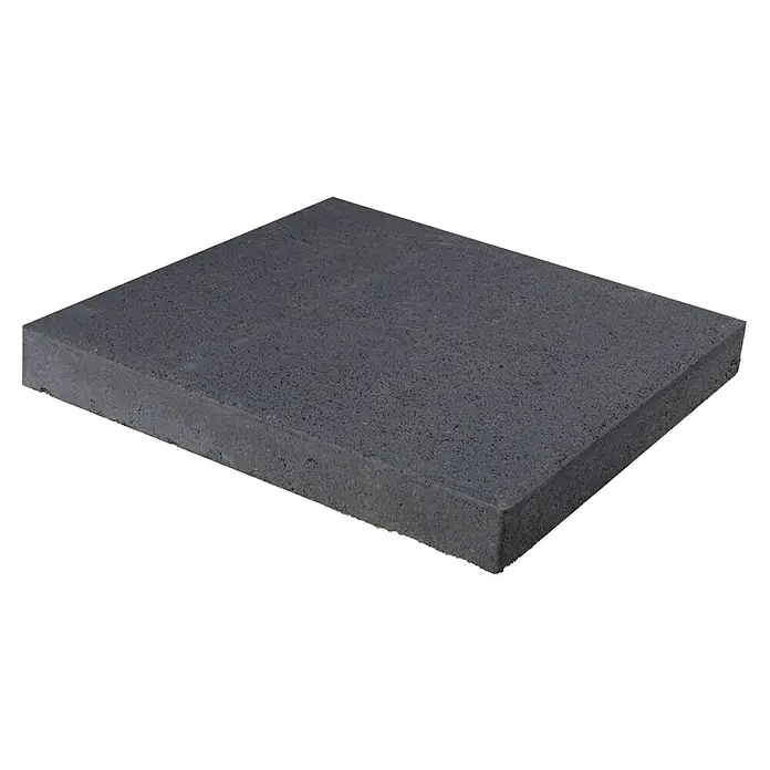 EHL Gehwegplatte - 40 x 40 x 4 cm, Anthrazit, Beton - Nahaufnahme eines einzelnen grauen Pflastersteins, ideal für Gartenwege und Terrassen, mit einer robusten, strukturierten Oberfläche.