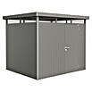 Biohort Gerätehaus HighLine H3 DT (Quarzgrau Metallic, 2,75 x 2,35 m, Doppeltür)