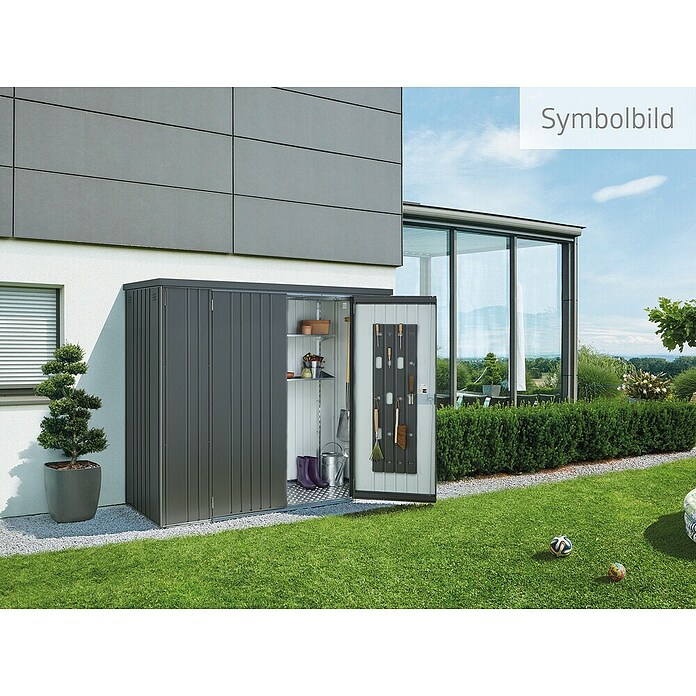 Biohort Geräteschrank (Dunkelgrau Metallic, 0,83 x 2,27 x 1,83 m)