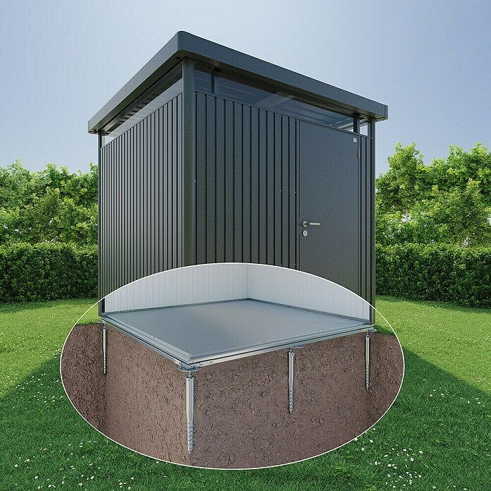 Biohort Schraubfundament HighLine H1 (2,52 x 1,32 x 0,04 m, Aluminium)