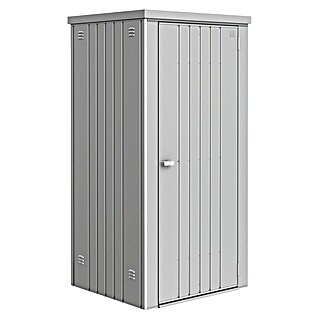 Biohort Geräteschrank Gr. 90 (Außenbreite inkl. Dachüberstand: 93 cm, Außentiefe inkl. Dachüberstand: 83 cm, Stahl, Silber Metallic)