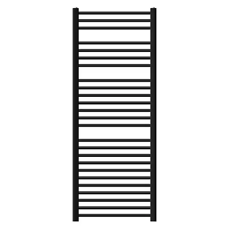 LuxeBath  Elektro-Badheizkörper Schwarz matt 600x1500mm gerade mit Seitenanschluss