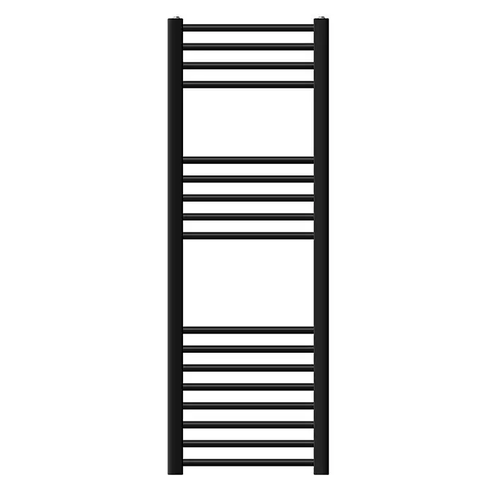 LuxeBath Elektro-Badheizkörper Schwarz 400x1200mm gebogen Seitenanschluss - B x H: 5 x 120 cm
