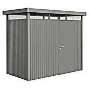 Biohort Gerätehaus HighLine H1 ST (Quarzgrau Metallic, 1,55 x 2,75 m, Einzeltür)