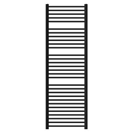 LuxeBath  Elektro-Badheizkörper Schwarz matt 600x1800mm gerade mit Seitenanschluss