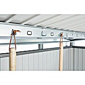 Biohort Gerätehaus Panorama (Silber Metallic, 1,58 x 2,73 m, Doppeltür)