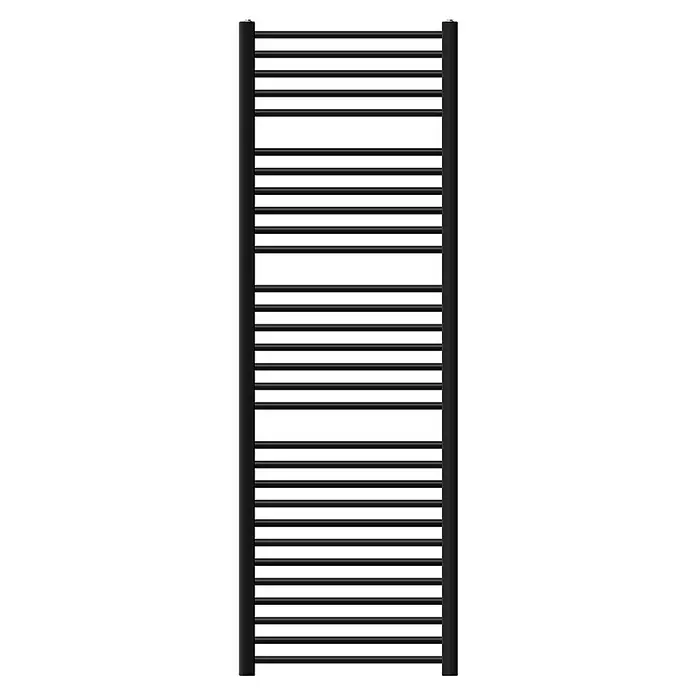 LuxeBath Elektro-Badheizkörper Schwarz matt 600x1800mm gerade mit Seitenanschluss - B x H: 3 x 180 mm