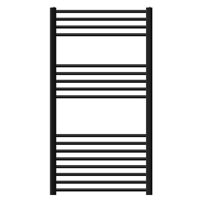 LuxeBath Elektro-Badheizkörper Handtuchwärmermit Heizstab 750x1200mm Schwarz gerade 1200 W - 
