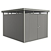 Biohort Gerätehaus HighLine H5 DT (Quarzgrau Metallic, 3,1 x 2,75 m, Doppeltür)