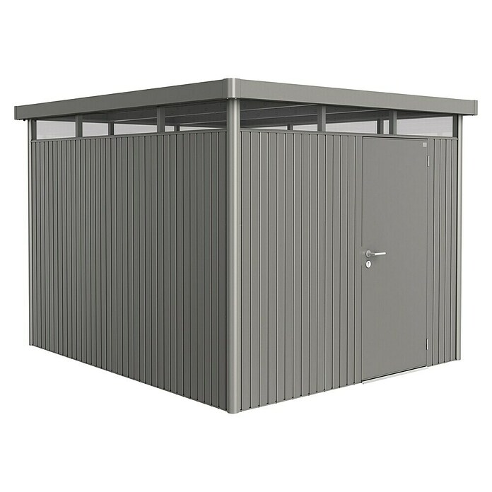 Biohort Gerätehaus HighLine H5 ST (Quarzgrau Metallic, 3,15 x 2,75 m, Einzeltür)