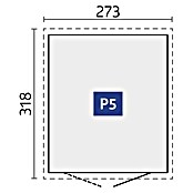 Biohort Gerätehaus Panorama (Dunkelgrau Metallic, 3,18 x 2,73 m, Einzeltür)