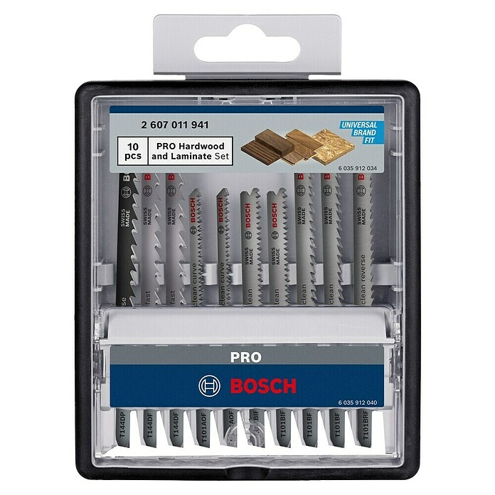Bosch Professional Stichsägeblatt-Set (Hartholz/Laminat, 10 -tlg., T-Schaft) | BAUHAUS