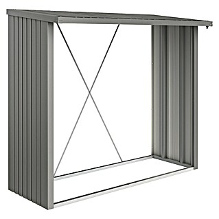 Biohort WoodStock Kaminholzregal 230 (Stahl, Quarzgrau Metallic, B x T x H: 229 x 102 x 199 cm)