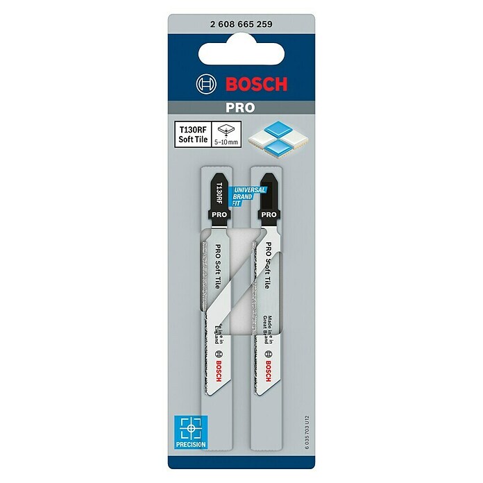 Bosch Professional Stichsägeblatt T130RF (Wandfliese, 2 -tlg., T-Schaft) | BAUHAUS