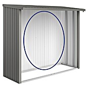Biohort Rückwand WoodStock (Quarzgrau Metallic, 2,18 x 1,97 m, Passend für: Biohort Kaminholzregal WoodStock)