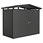 Biohort Gerätehaus Panorama (Dunkelgrau Metallic, 1,58 x 2,73 m, Einzeltür)