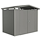 Biohort Gerätehaus Panorama (Quarzgrau Metallic, 1,98 x 2,73 m, Doppeltür)