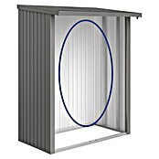 Biohort Rückwand WoodStock (Quarzgrau Metallic, 1,46 x 1,97 m, Passend für: Biohort Kaminholzregal WoodStock)