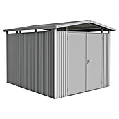 Biohort Gerätehaus Panorama (Silber Metallic, 3,18 x 2,73 m, Doppeltür)