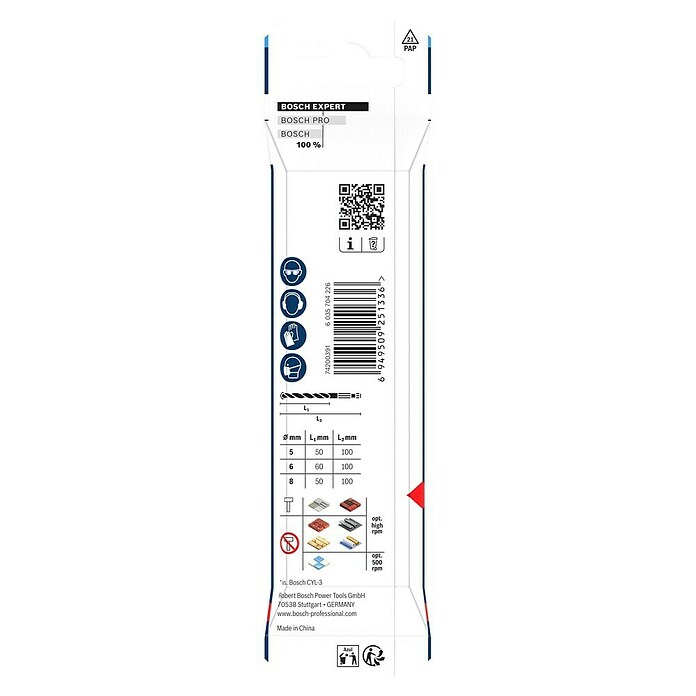 Bosch Expert Mehrzweck-Bohrer-Set HEX-9 (3 -tlg., ¼″ Sechskant) | BAUHAUS