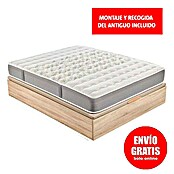Espacio Descanso Canapé y colchón (L x An x Al: 190 x 150 x 56 cm, Natural, Abatible, Espuma HR y Viscoelástica) | BAUHAUS