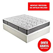 Espacio Descanso Canapé y colchón (L x An x Al: 190 x 90 x 58 cm, Blanco, Abatible, Muelles ensacados y Viscoelástica) | BAUHAUS