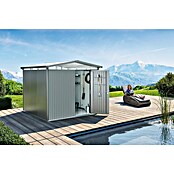 Biohort Gerätehaus Panorama (Quarzgrau Metallic, 2,78 x 2,73 m, Einzeltür)