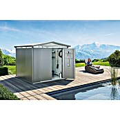 Biohort Gerätehaus Panorama (Quarzgrau Metallic, 2,78 x 2,73 m, Doppeltür)