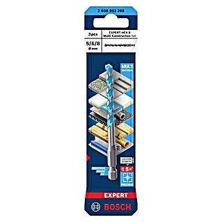 Bosch Expert Mehrzweck-Bohrer-Set HEX-9 (3 -tlg., ¼″ Sechskant)