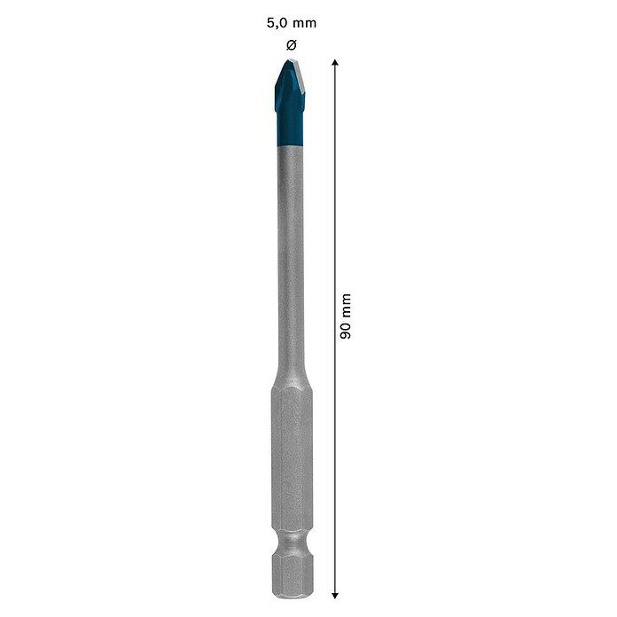 Bosch Professional Fliesenbohrer HEX-9 Hard Ceramic (Durchmesser Bohrer: 5 mm, Länge: 90 mm) | BAUHAUS