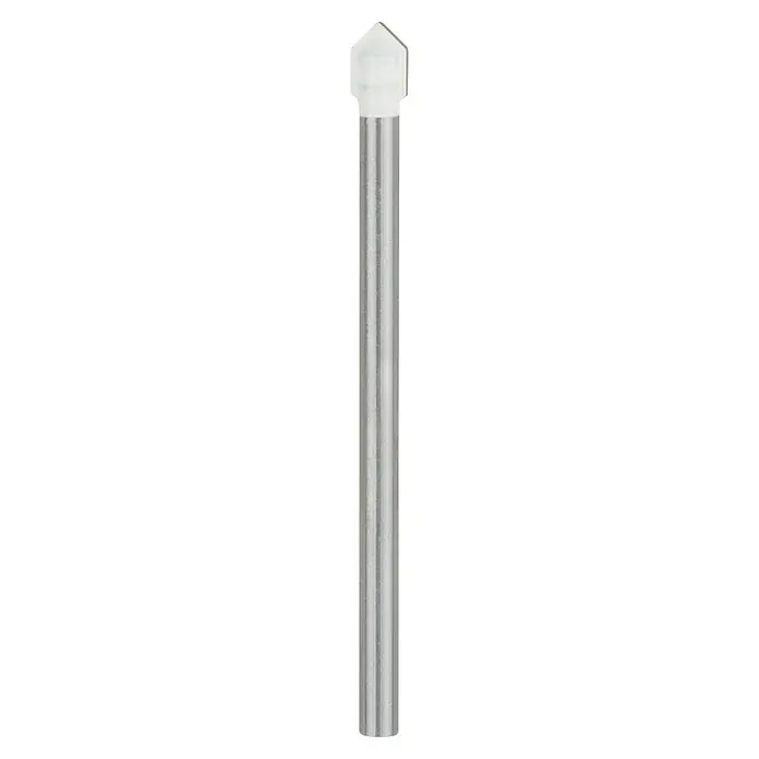 Bosch Fliesenbohrer CYL-9 SoftCeramic - Durchmesser Bohrer: 5,5 mm, 1 Stk. - Ein zylindrischer Metallstab mit einem weißen Kunststoffaufsatz an einem Ende, möglicherweise ein Bauelement oder ein industrielles Teil.