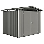 Biohort Gerätehaus Panorama (Quarzgrau Metallic, 2,38 x 2,73 m, Doppeltür)