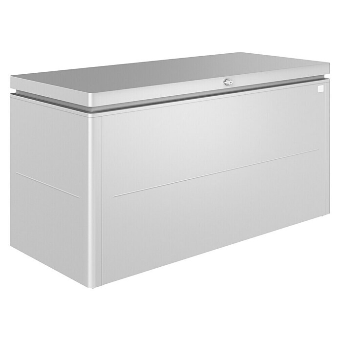 Biohort Garten-Aufbewahrungsbox LoungeBox (Silber Metallic, 160 x 70 x 84 cm, Stahlblech)