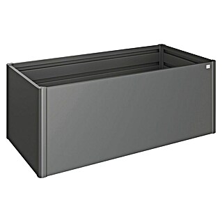 Biohort Hochbeet 2 x 1 (102 x 201 x 77 cm, Stahl, Dunkelgrau Metallic)