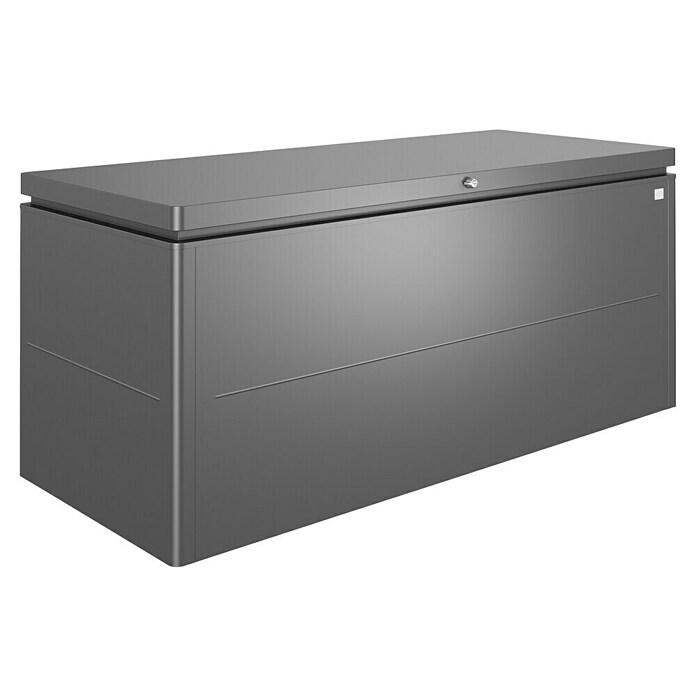 Biohort Garten-Aufbewahrungsbox LoungeBox 200 (Dunkelgrau Metallic, 200 x 84 x 88 cm, Stahlblech)