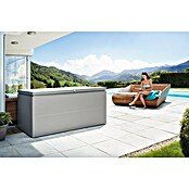 Biohort Garten-Aufbewahrungsbox LoungeBox 200 (Quarzgrau Metallic, 200 x 84 x 88 cm, Stahlblech)