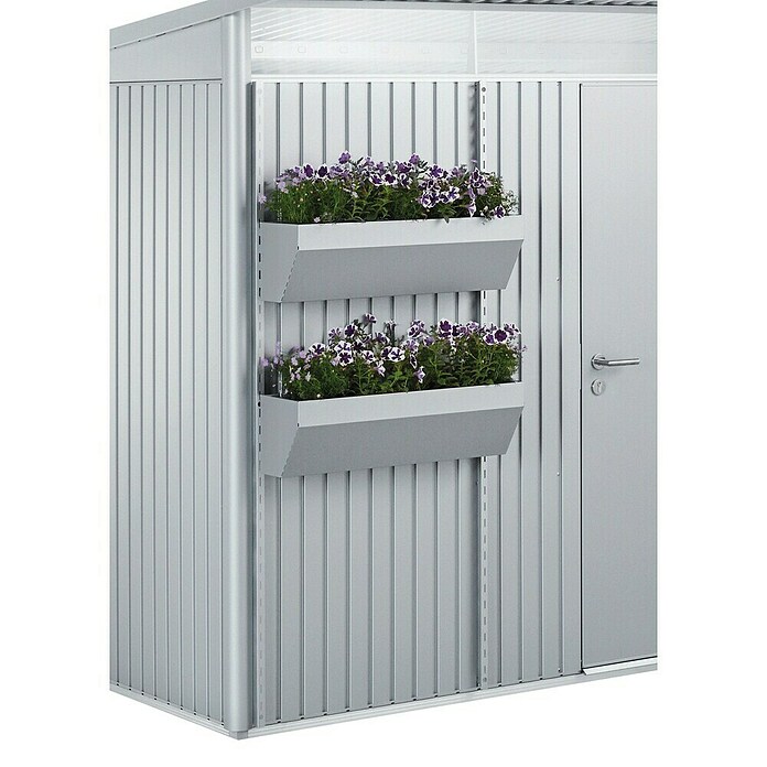 Biohort Blumenkasten (Länge: 82 cm, Silber)