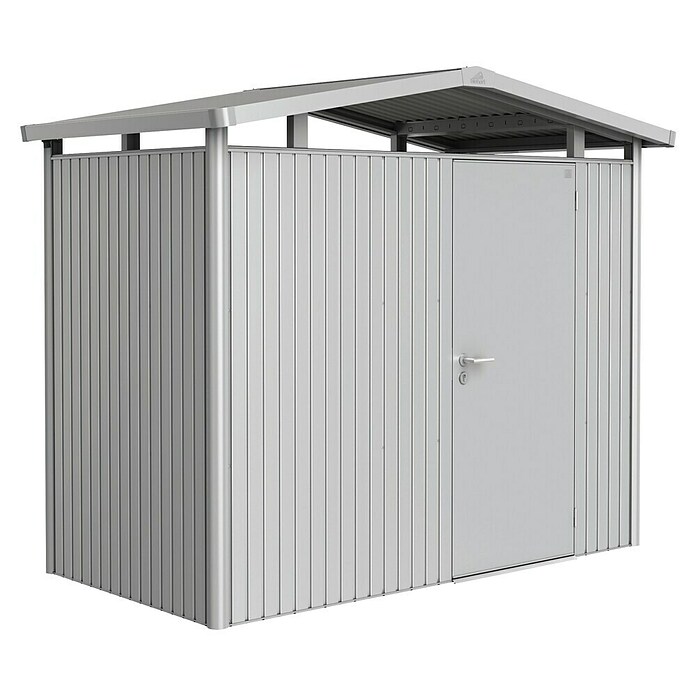 Biohort Gerätehaus Panorama (Silber Metallic, 1,58 x 2,73 m, Einzeltür)