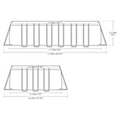 Intex Frame-Pool Ultra Quadra XTR (L x B x H: 732 x 366 x 132 cm, Dunkelgrau, 31 800 l, Krystal Clear Sandfilteranlage & Salzwassersystem QX2100) | BAUHAUS