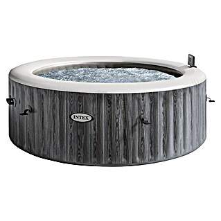 Intex Hidromasaje móvil Greenwood (Ø x Al: 216 x 71 cm, Gris/Blanco, 1.098 l)