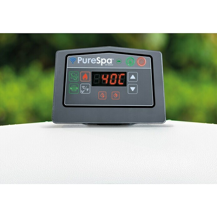 Intex Pure Spa Mobil-Whirlpool Greywood Deluxe (Ø x H: 196 x 71 cm, Grau/Weiß, 795 l) | BAUHAUS