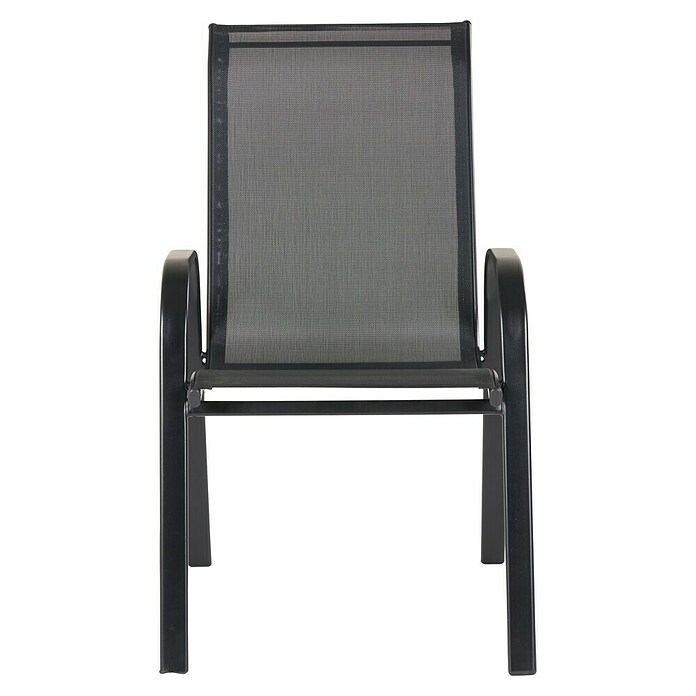 Silla de jardín Moliné (L x An x Al: 76,5 x 53 x 93 cm, Antracita, Acero/Textiline, Apilable) | BAUHAUS