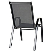 Silla de jardín Moliné (L x An x Al: 76,5 x 53 x 93 cm, Antracita, Acero/Textiline, Apilable) | BAUHAUS