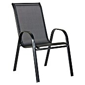 Silla de jardín Moliné (L x An x Al: 76,5 x 53 x 93 cm, Antracita, Acero/Textiline, Apilable) | BAUHAUS