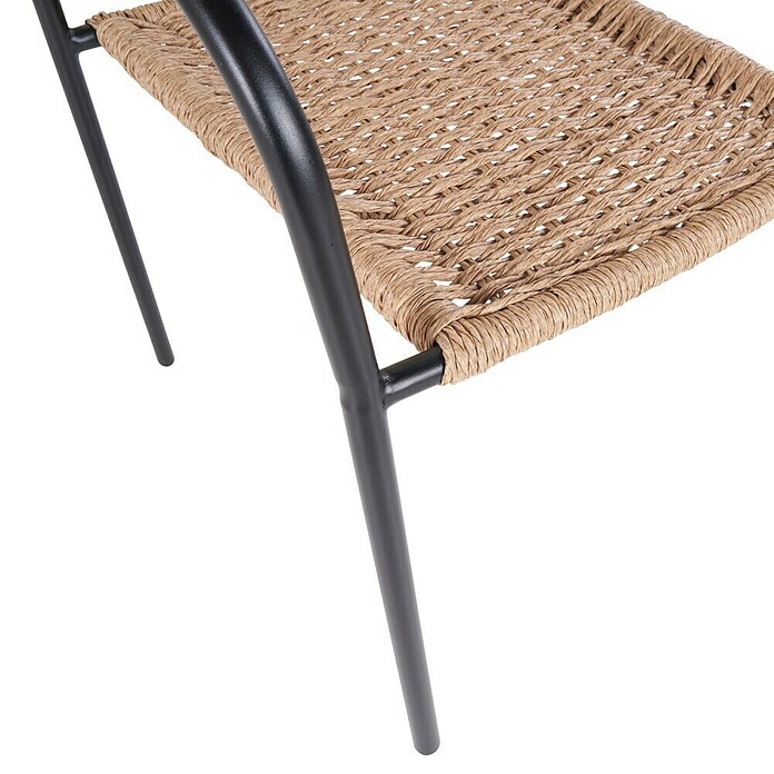 Silla de jardín Spire (L x An x Al: 58 x 52 x 84 cm, Marrón, Ratán sintético/Acero) | BAUHAUS